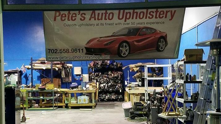 Pete’s Upholstery new location 1251 American Pacific Drive, Suite 112. Henderson NV 89074